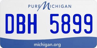 MI license plate DBH5899