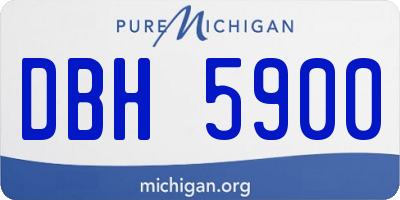 MI license plate DBH5900