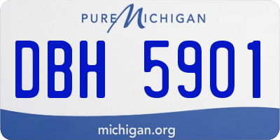 MI license plate DBH5901