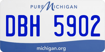 MI license plate DBH5902