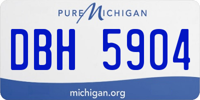 MI license plate DBH5904