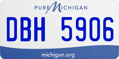 MI license plate DBH5906