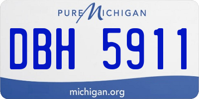 MI license plate DBH5911