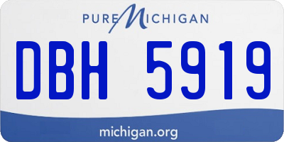 MI license plate DBH5919