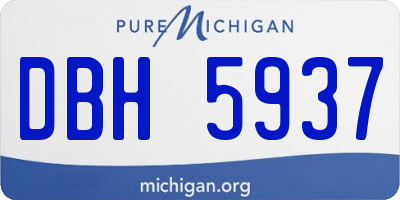MI license plate DBH5937