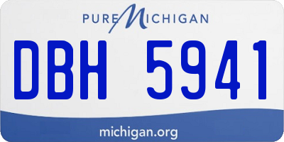 MI license plate DBH5941