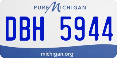 MI license plate DBH5944