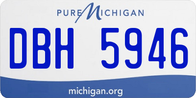 MI license plate DBH5946