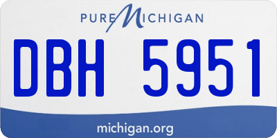MI license plate DBH5951