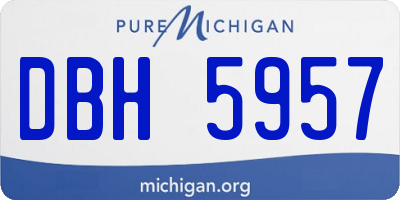 MI license plate DBH5957