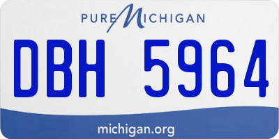 MI license plate DBH5964