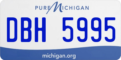 MI license plate DBH5995