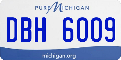 MI license plate DBH6009