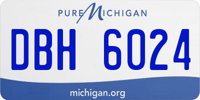MI license plate DBH6024