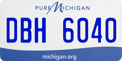 MI license plate DBH6040