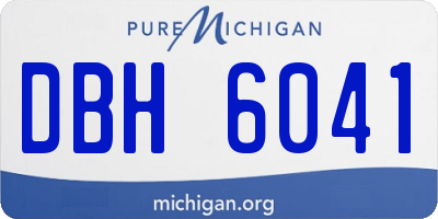 MI license plate DBH6041