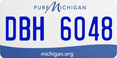 MI license plate DBH6048