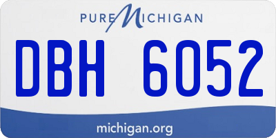 MI license plate DBH6052