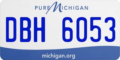 MI license plate DBH6053