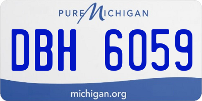 MI license plate DBH6059