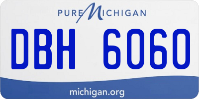 MI license plate DBH6060