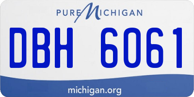 MI license plate DBH6061