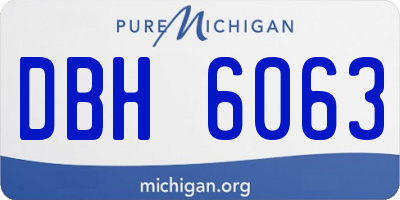 MI license plate DBH6063