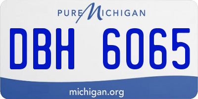 MI license plate DBH6065