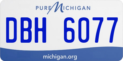 MI license plate DBH6077