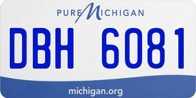 MI license plate DBH6081