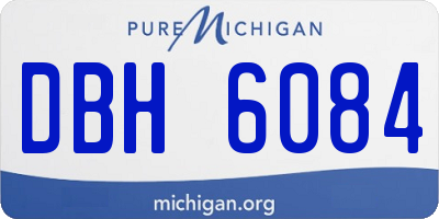 MI license plate DBH6084