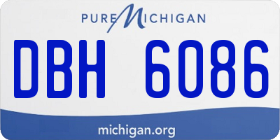 MI license plate DBH6086