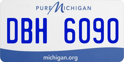 MI license plate DBH6090