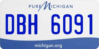 MI license plate DBH6091