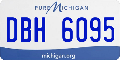 MI license plate DBH6095