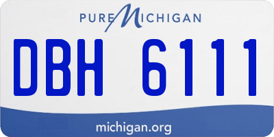 MI license plate DBH6111