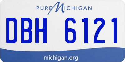 MI license plate DBH6121