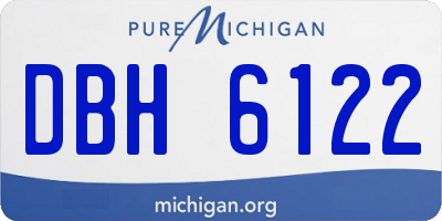 MI license plate DBH6122