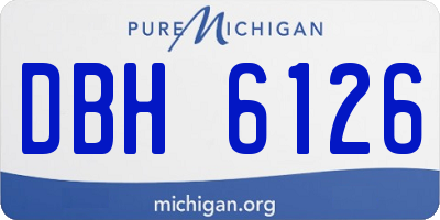 MI license plate DBH6126