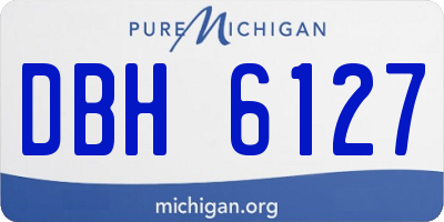 MI license plate DBH6127