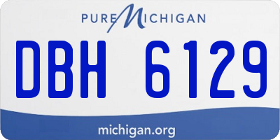 MI license plate DBH6129