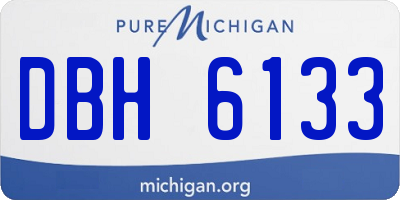 MI license plate DBH6133