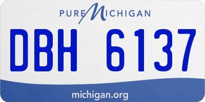 MI license plate DBH6137