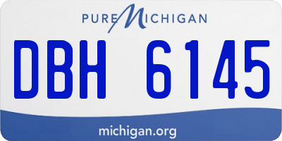 MI license plate DBH6145