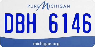 MI license plate DBH6146