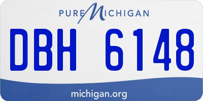MI license plate DBH6148