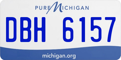MI license plate DBH6157