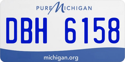 MI license plate DBH6158