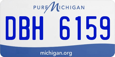 MI license plate DBH6159
