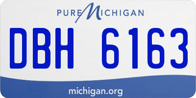 MI license plate DBH6163
